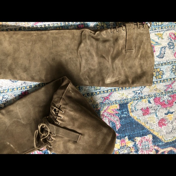 Chloe Olive Green Over The Knee Boot - Picture 5 of 5